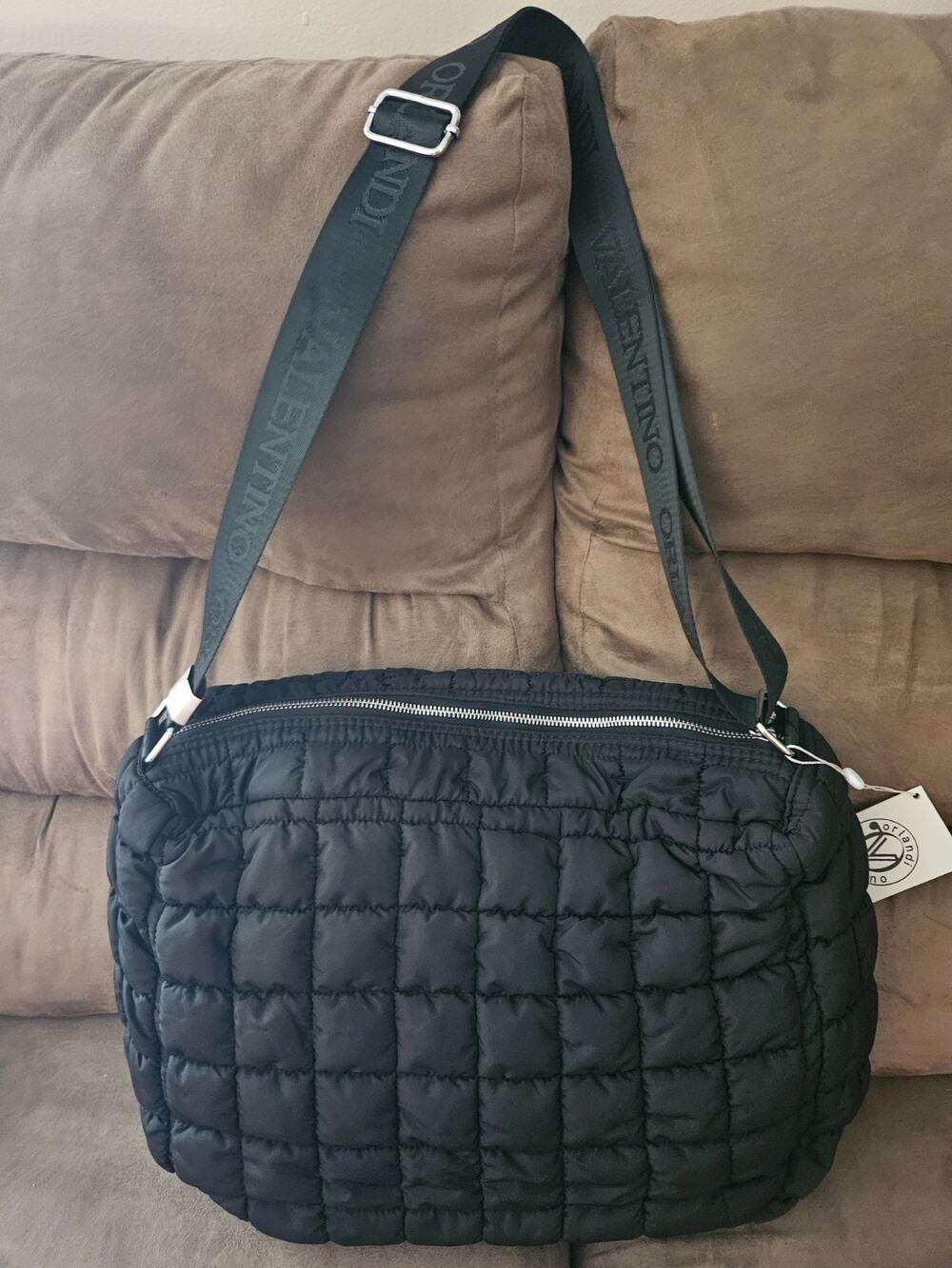 NWT Valentino Orlandi Italian Large Crossbody Bag With Signature Strap